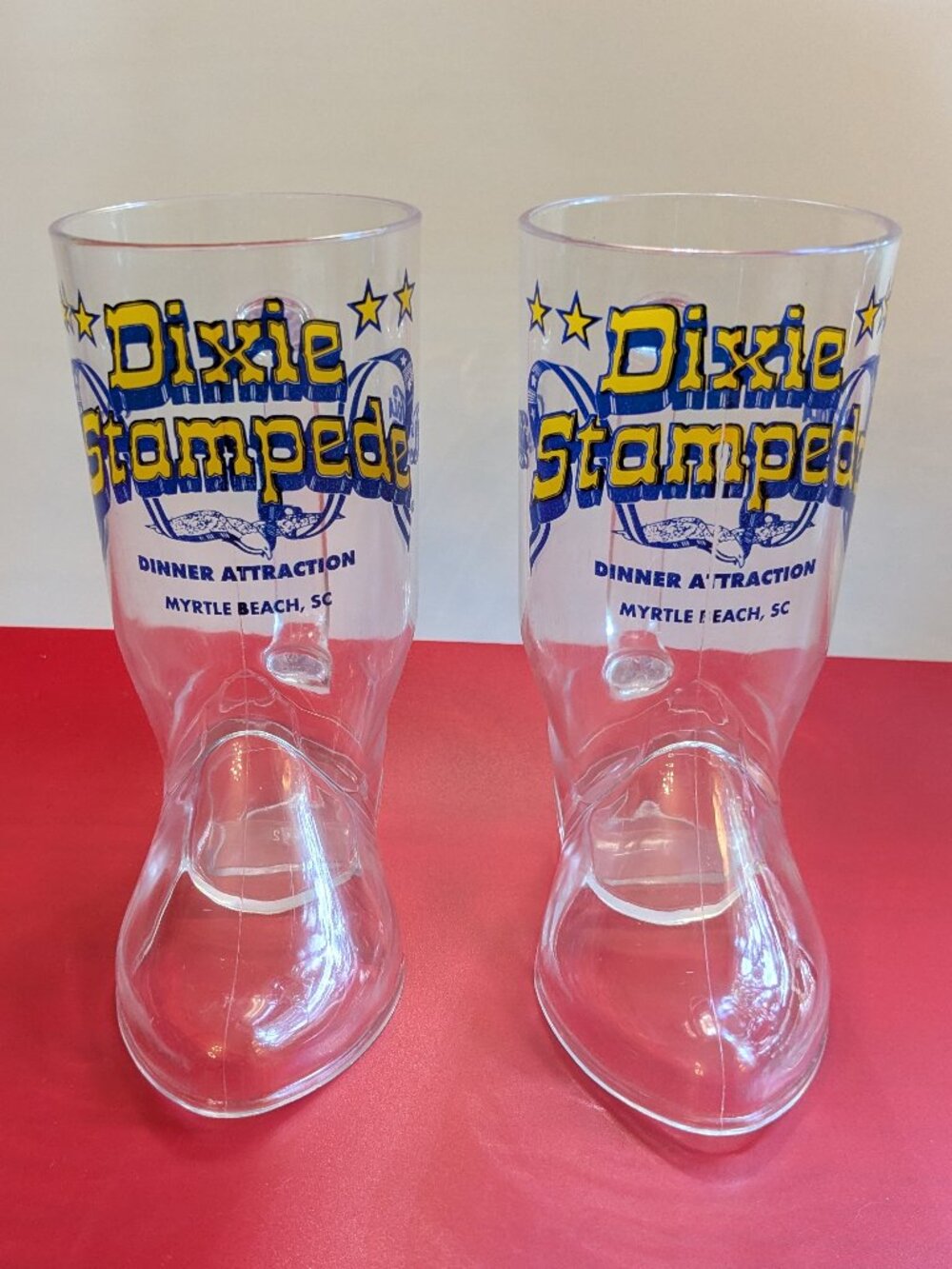 VTG Dolly Parton Dixie Stampede Myrtle Beach Souvenir Boot Cup w/Pepsi-Cola logo